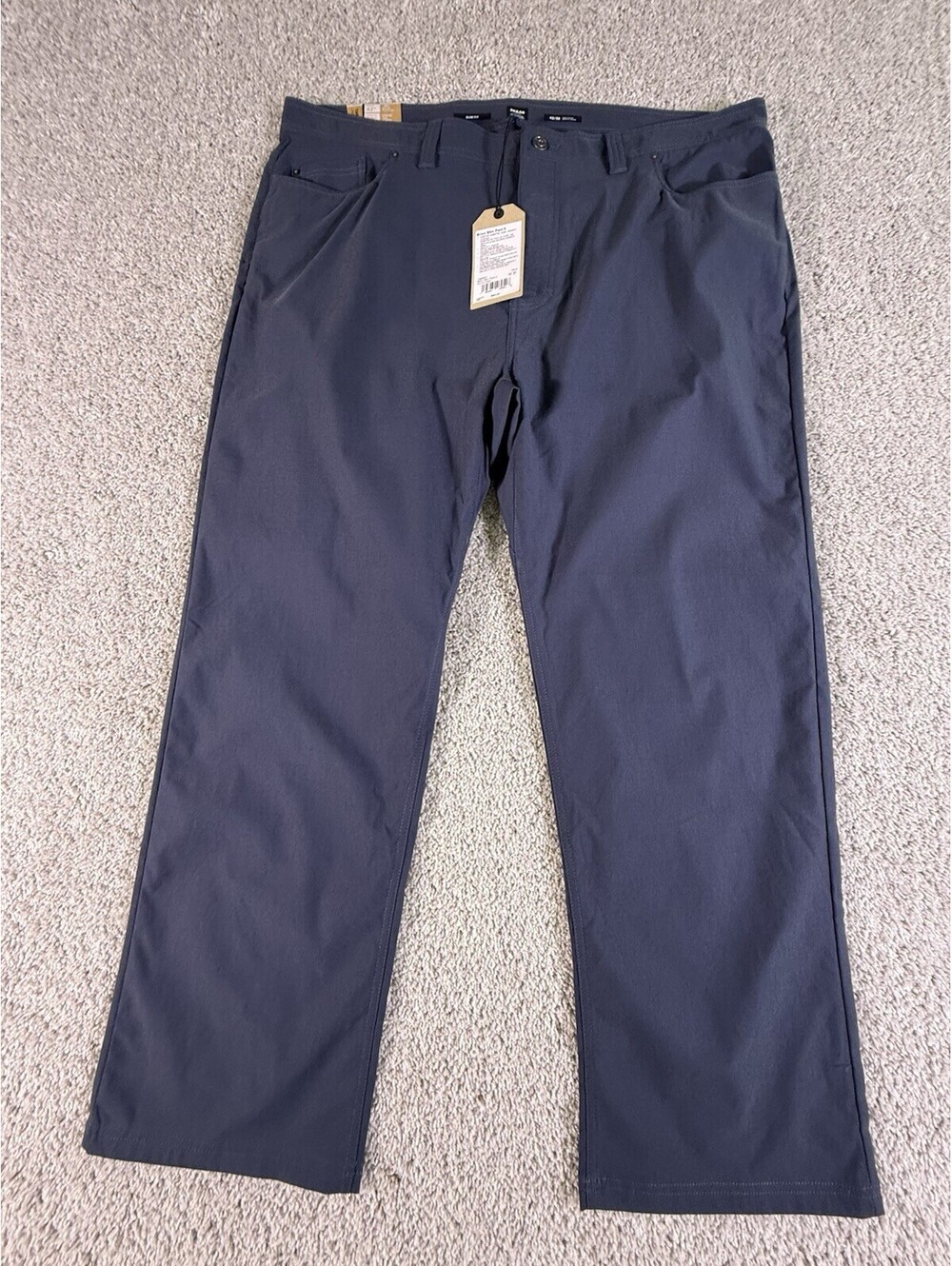 Prana Pants Zion II Men's 42x30 Blue Stretch Slim Fit Hiking Outdoors Belted NWT